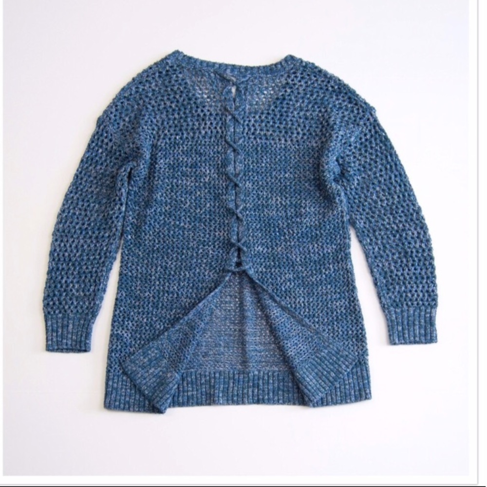 Lucky Brand lace up sweater